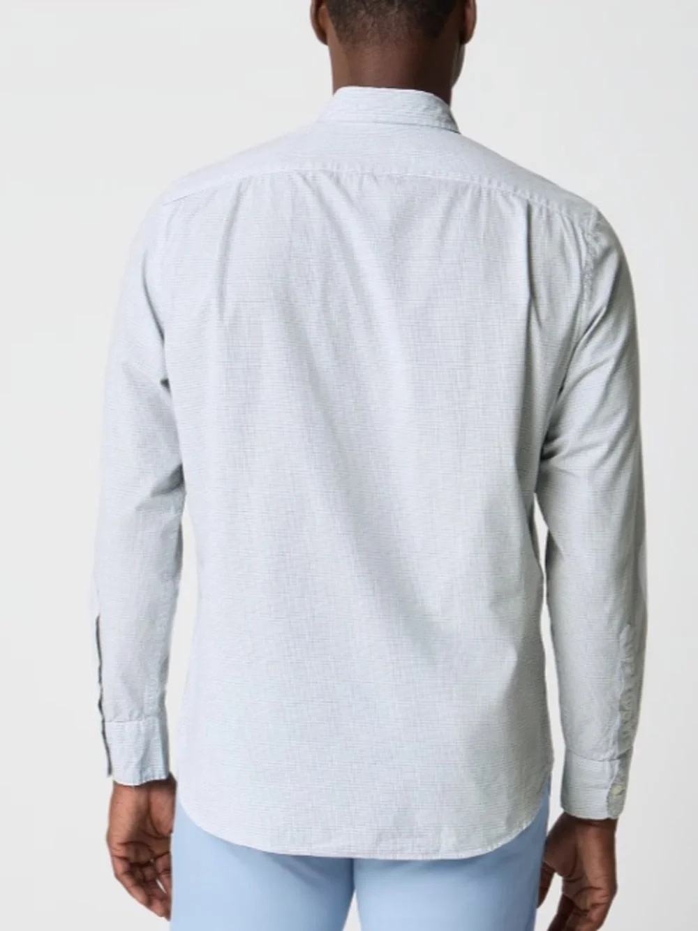 J crew white pale seascape Slim-fit flex casual shirt